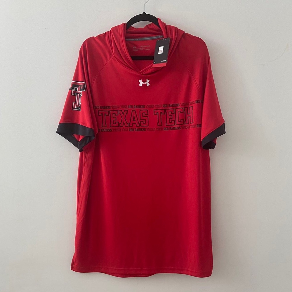 Men’s UA Texas Tech Red Raiders On-Court Basketball Shooting Hooded Tee XXL